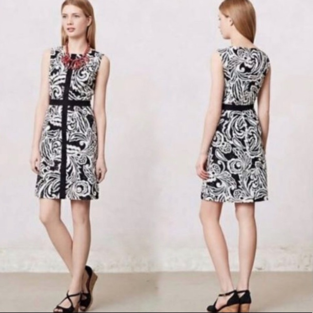 ANTHROPOLOGIE TABITHA EYELET SHEATH DRESS